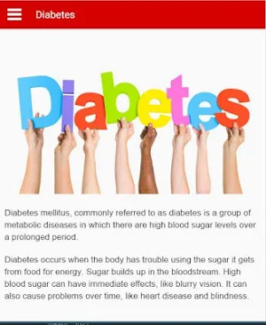 Diabetes Information Screenshot 1