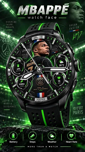 LX010 Mbappe Luxury Watch Face Screenshot 2
