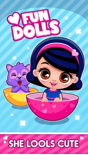 Cuties Doll Open Eggs Toy Game Screenshot 2