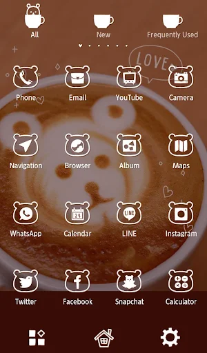 Bear Coffee Theme +HOME Screenshot 2