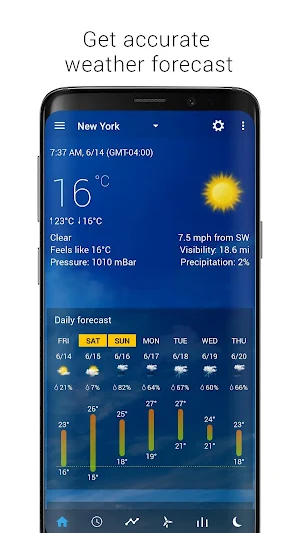 Transparent clock weather (Ad-free) Screenshot 1