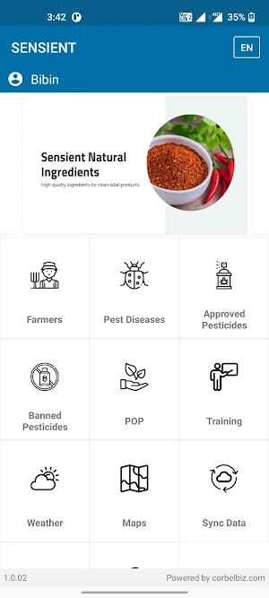 TraceAgtech - Sensient Screenshot 1