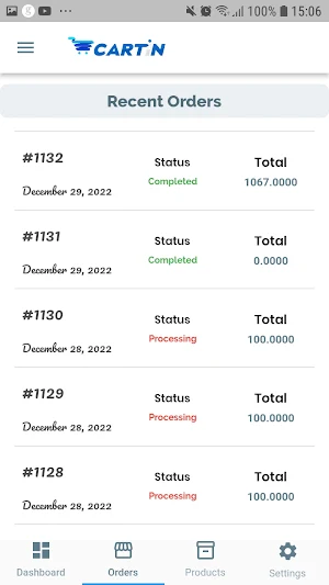 Cartin Admin App Screenshot 0
