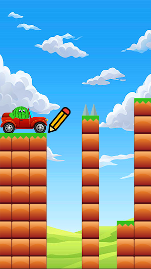 Watermelon Draw Bridge Game Screenshot 3