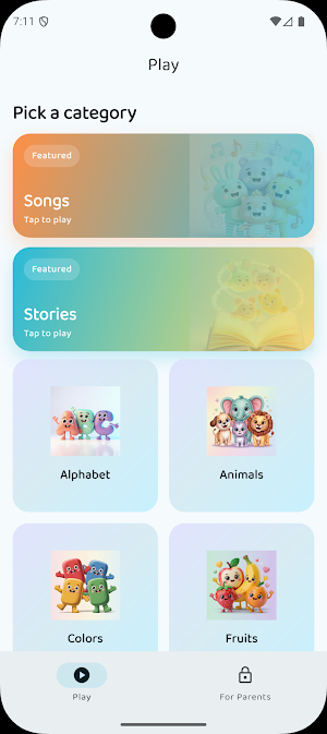 TinyJoy Time - Kids Learning Screenshot 0