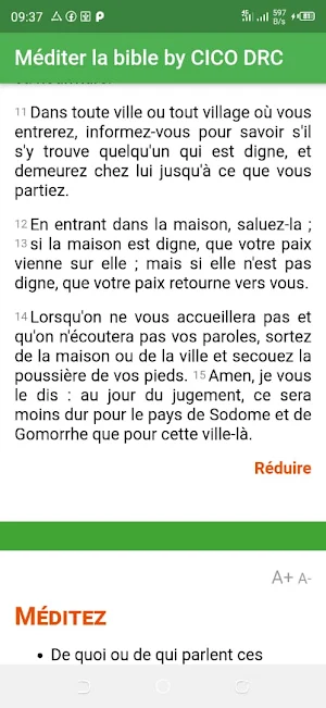 Lecteur de la Bible Screenshot 2