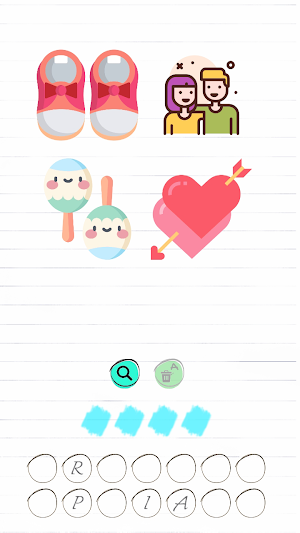 W Challenge Sticker-Word Game Screenshot 2