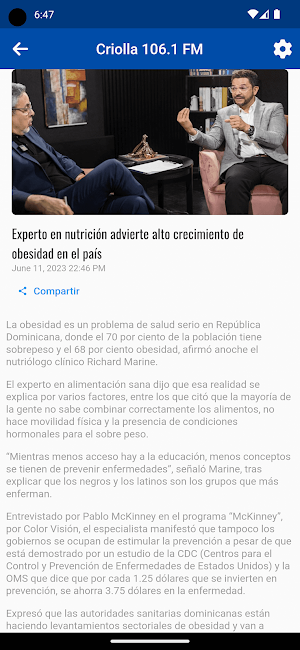 Criolla106 Screenshot 2