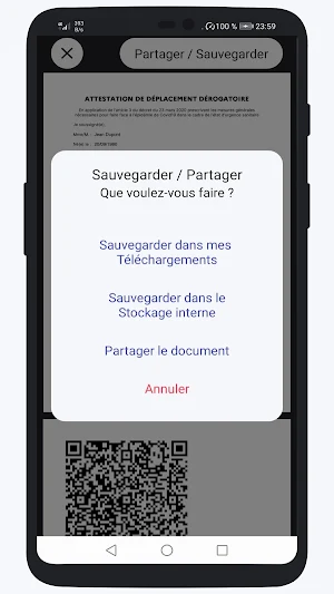 Attestation de déplacement Novembre 2020 Screenshot 2
