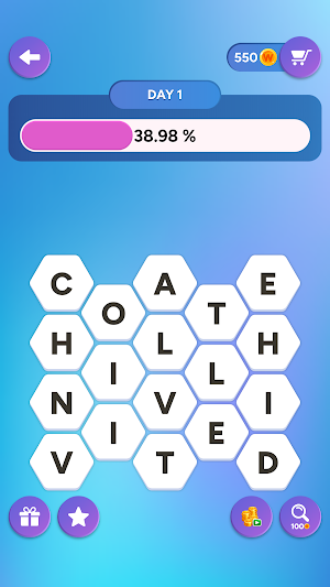 Hexa Word: Hexagon Word Search Screenshot 2
