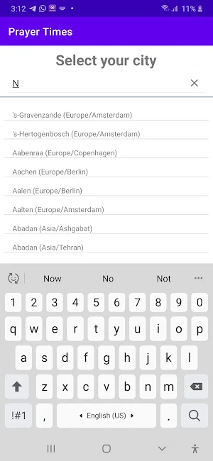 Prayer time Prayer times Azan Screenshot 2