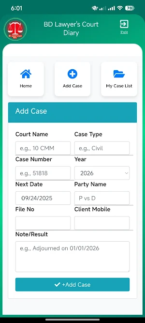 BD Court Diary Screenshot 3