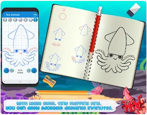 Learn to Draw Chibi Sea Animal Screenshot 2