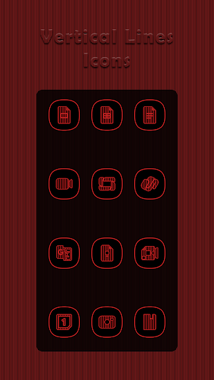 Vertical Red Lines Icons Screenshot 1