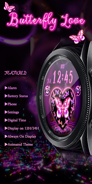 Butterfly Love_Watchface Screenshot 3