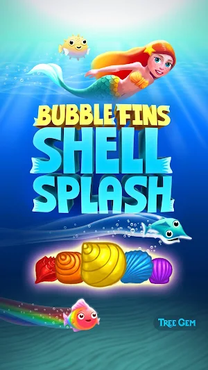 Bubble Fins - Shell Splash Screenshot 0
