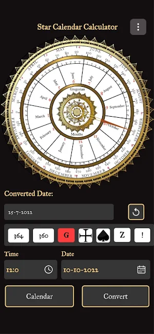 Star Calendar Calculator Screenshot 2