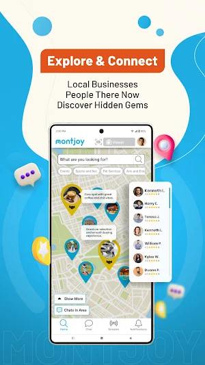 Montjoy: instant location chat Screenshot 2