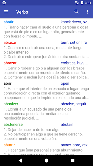 Verbos Español Screenshot 0