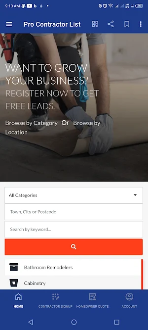 Pro Contractor List Screenshot 2