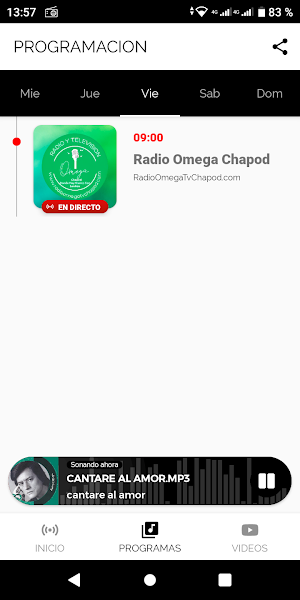 Radio Omega Chapod Screenshot 2