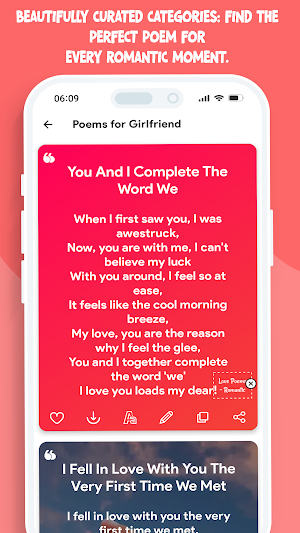 Romantic Love Poems Messages Screenshot 2