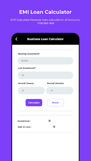 Loanmega - EMI Loan Calculator Screenshot 3