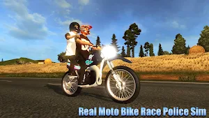 Real Moto Bike Race Police Sim Screenshot 1