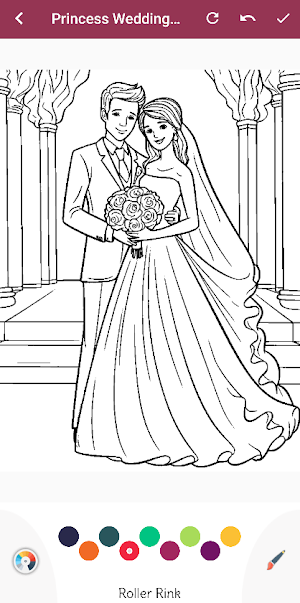 Princess Wedding Coloring Book Screenshot 3