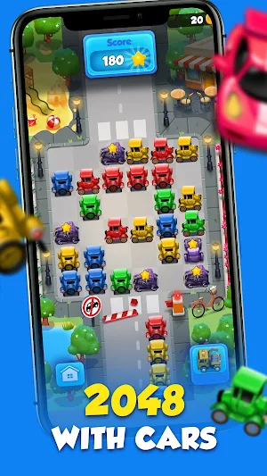 Merge Traffic Puzzle: 2048 Screenshot 2