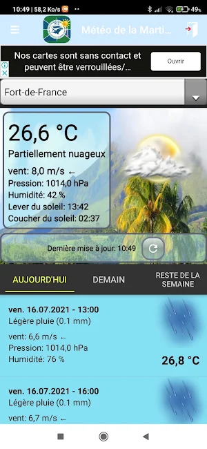 Météo de la Martinique Screenshot 1
