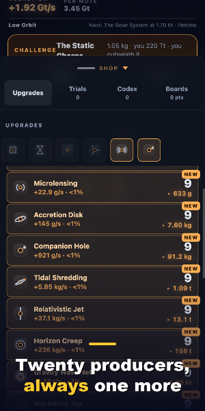 Singularity: Black Hole Idle Screenshot 1