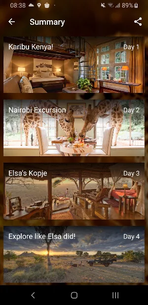 Safari Concierge Screenshot 1
