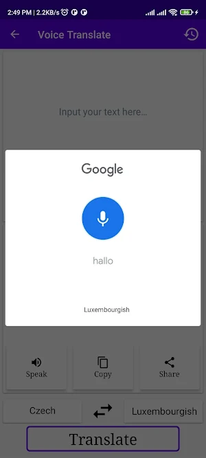 Czech Luxembourgish Translator Screenshot 3
