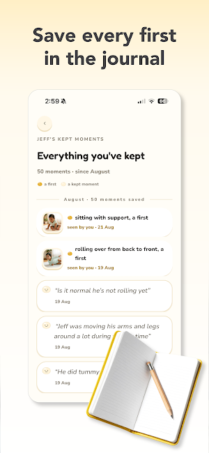 Emomo: Baby Milestone Tracker Screenshot 3