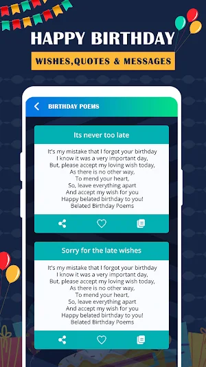 Birthday Wishes Messages Poems Greetings Screenshot 2