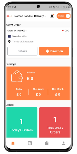 Nomad Foodiie: Delivery Person Screenshot 2