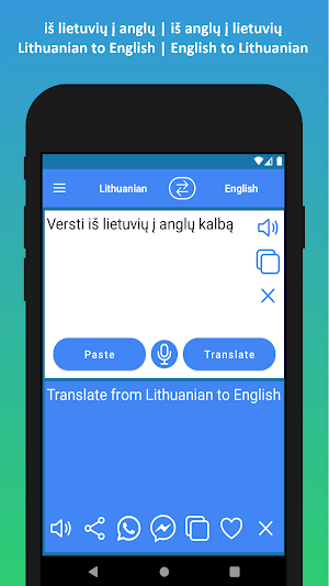 Lithuanian English Translator Screenshot 1