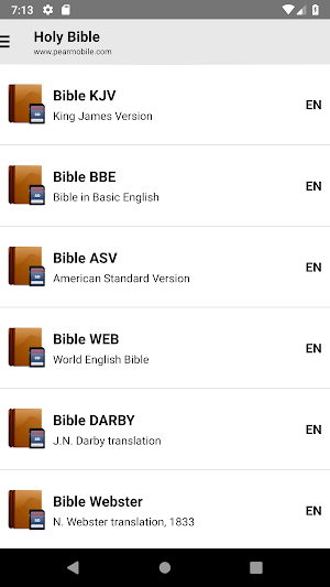 Bible: KJV, BBE, ASV, WEB, LSG Screenshot 0
