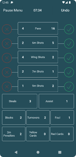 Handball StatKeeper Screenshot 1