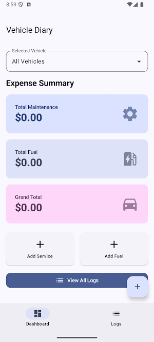 Vehicle Diary Screenshot 0