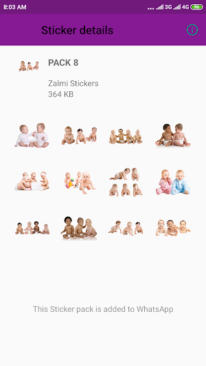 Cute Babies  Stickers for WhatsApp - Funny Sticker Screenshot 2