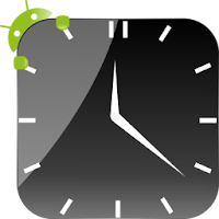 Crystal Black Clock Widget
