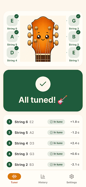 Easy Guitar Tuner: Pitch Meter Screenshot 3