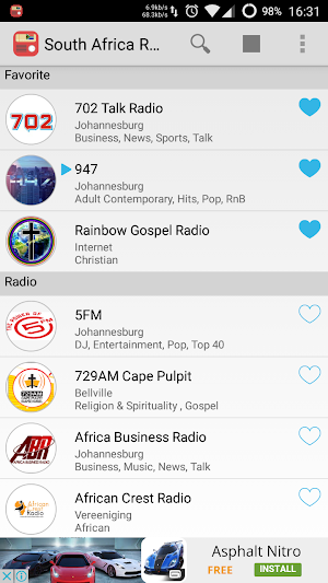 South Africa Radio Screenshot 2
