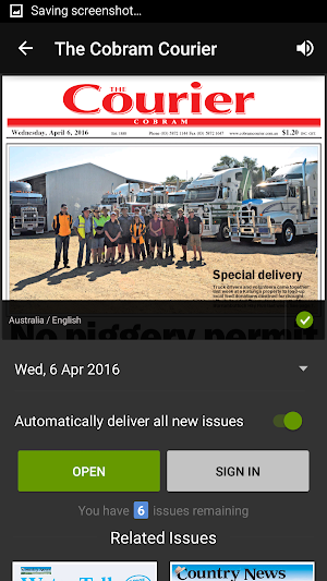 Cobram Courier Screenshot 1