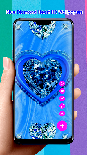 Blue Diamond Hearts Wallpapers Screenshot 2