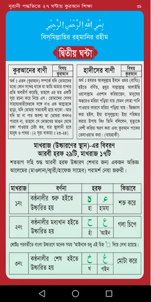 Learn Bangla Lahori Quran in 27 Hours Screenshot 3