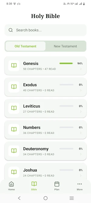 Holy Bible RWV - Reading Plan Screenshot 1