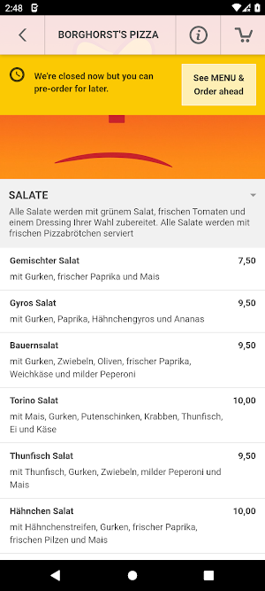 Borghorst's Pizza Screenshot 2